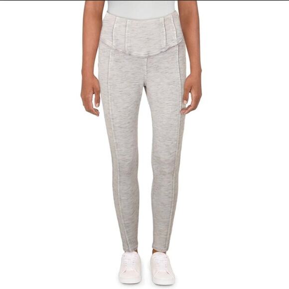 Free People Movement Womens Hybrid Heather Grey High Waisted Leggings Size Small - Picture 1 of 13